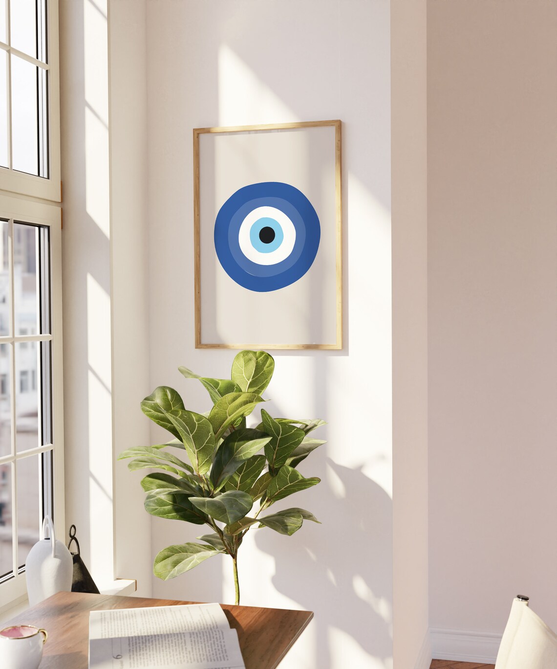 Evil Eye Nazar Art Print, Greek Turkish Poster - Image 4