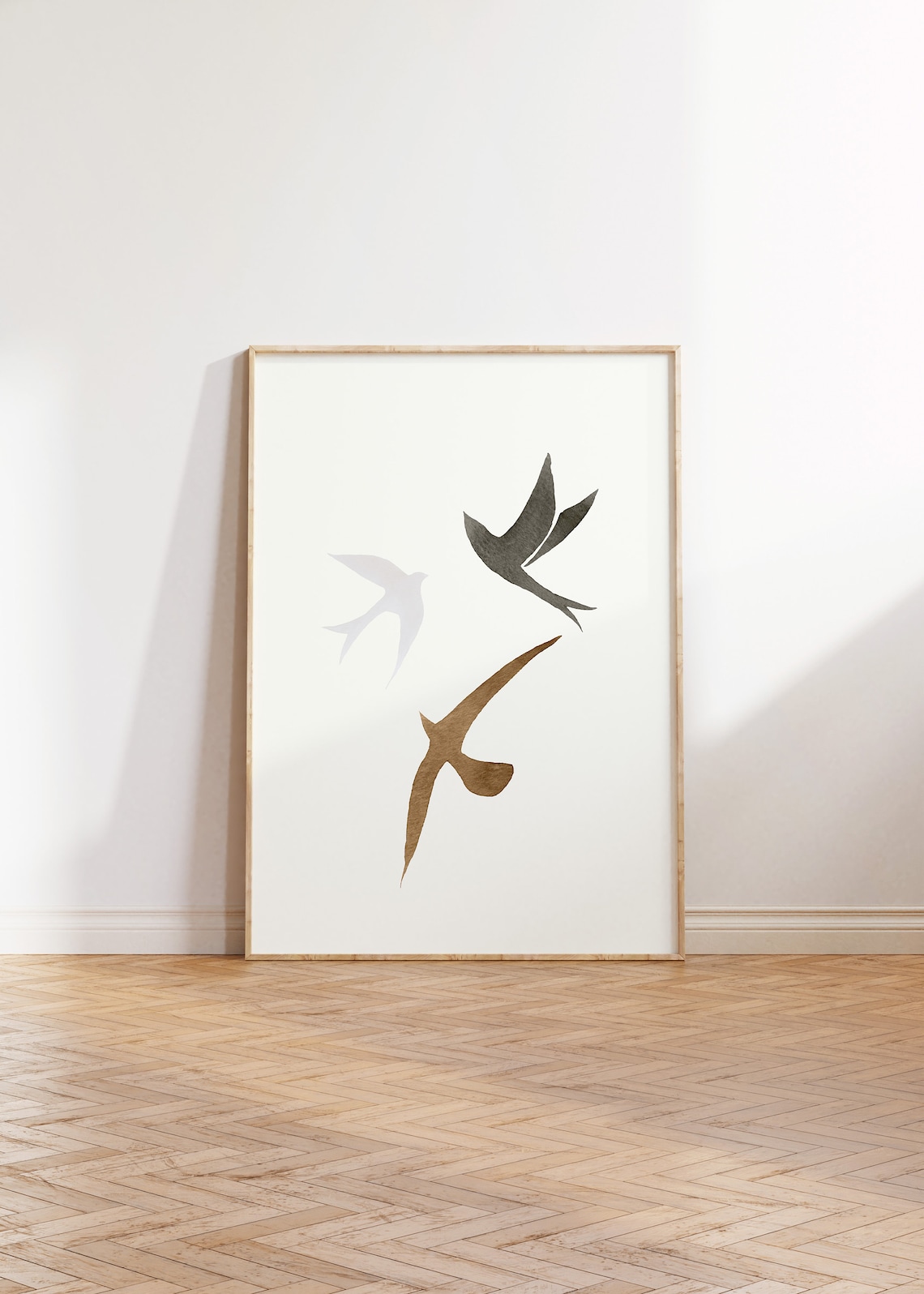 Simple Flying Birds Minimalist Art Print