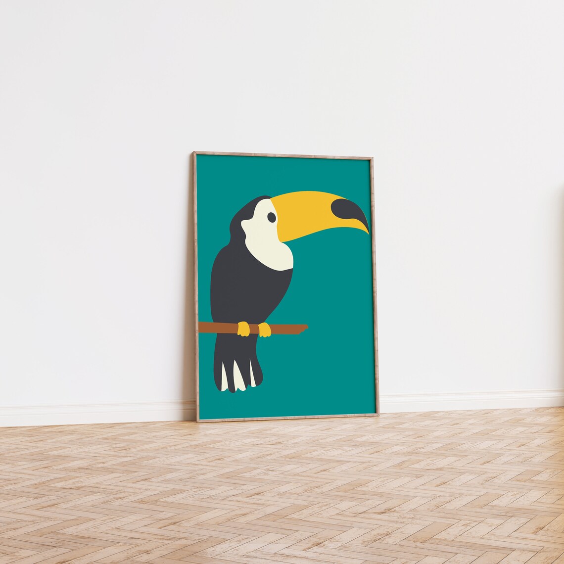 Toucan Wall Art, Modern Tropical Jungle Poster - Image 2