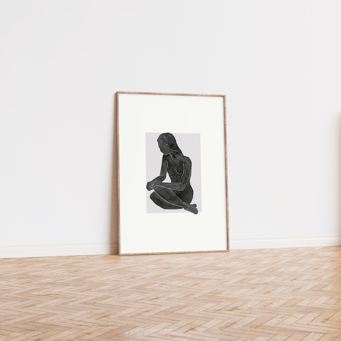 Body Shape Print Woman Silhouette Minimalist Woman Art Print Female Figure Poster Black And White Line Art Woman Body Form Illustration - Image 2