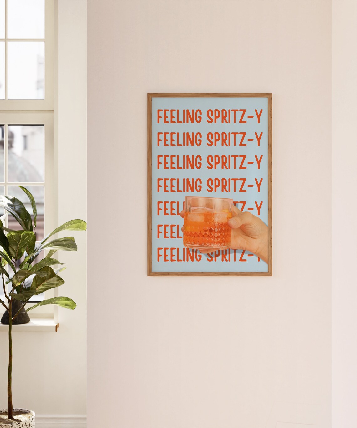 Feeling Spritz-Y Aperol Spritz Cocktail Photo Retro Bar Cart Wall Art - Image 2