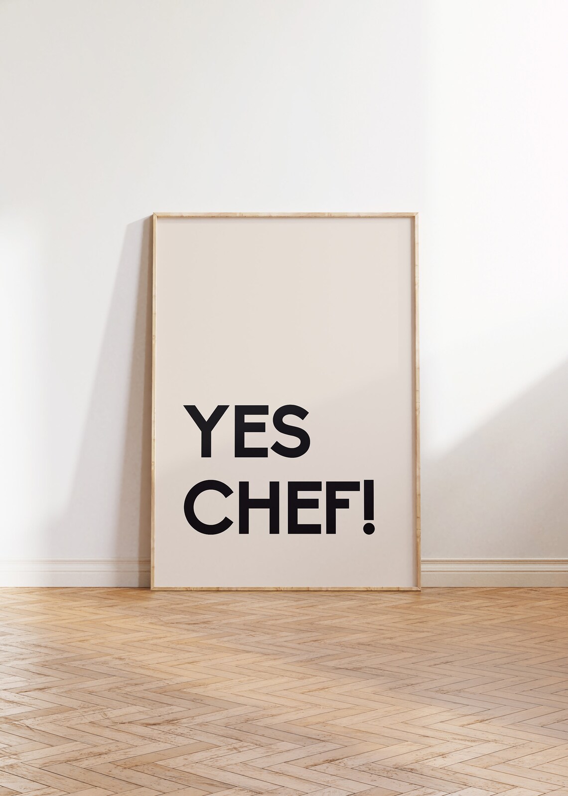 Yes Chef Print, Modern Kitchen Decor Art - Image 2
