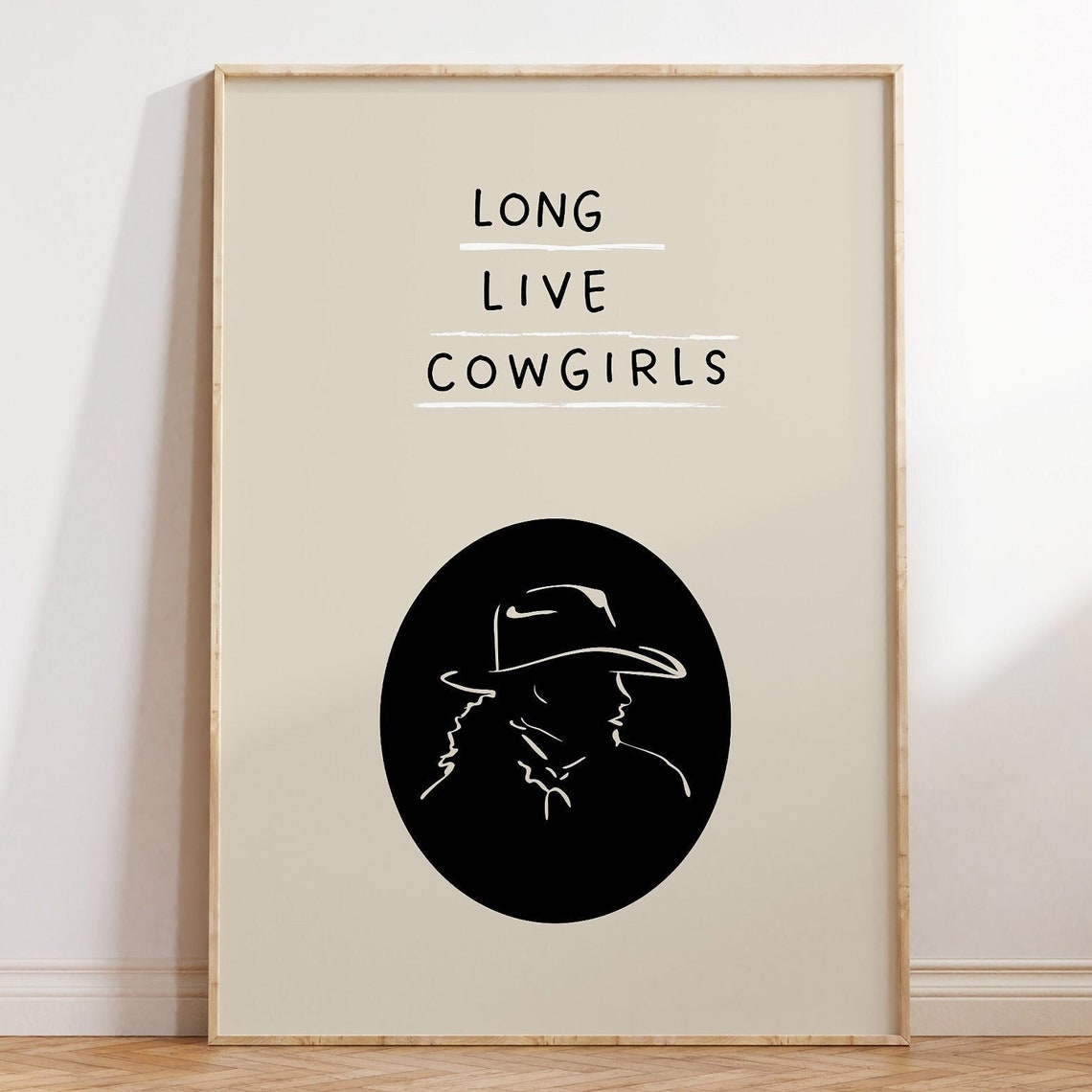 Trendy Cowgirl Print Minimalist Western Wall Art Retro Cowgirl Poster Cute Western Art Wild West Home Decor 1 Print