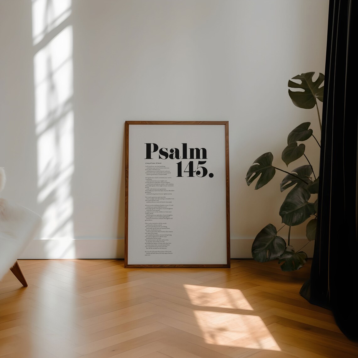 Psalm 145 Scripture Typography, Christian Art Print - Image 3