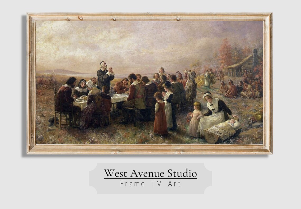 First Thanksgiving Vintage Religious Art Print - Image 4