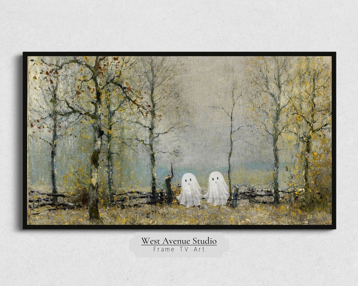 Halloween Ghost Decor, Vintage Halloween Wall Art - Image 5