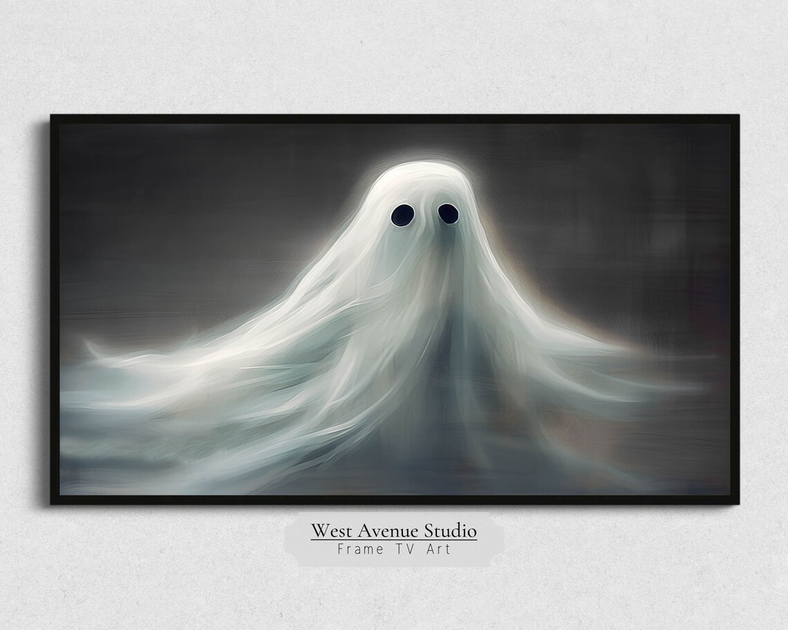 Ethereal Floating Sheet Ghost Wispy White Haunting Spooky Halloween Poster - Image 3