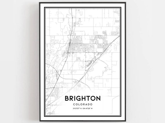 Map Print Poster Wall Art Co City Colorado Street Decor Road Gift B1653