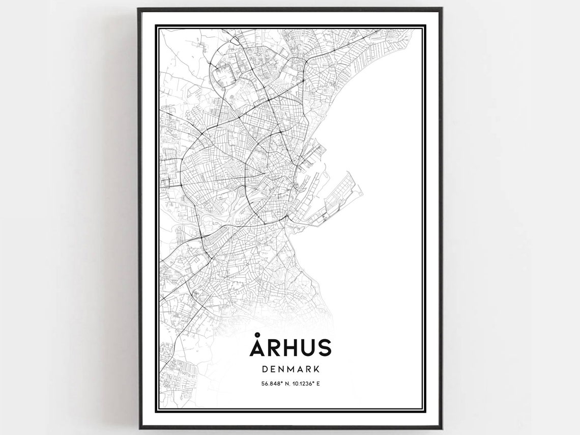 Rhus Map Poster, City Street Decor