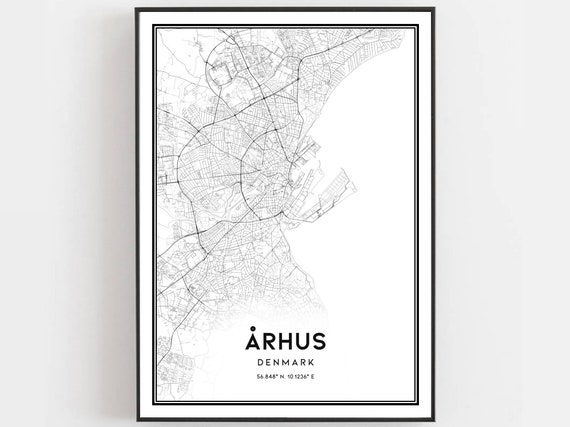 Rhus Map Poster, City Street Decor