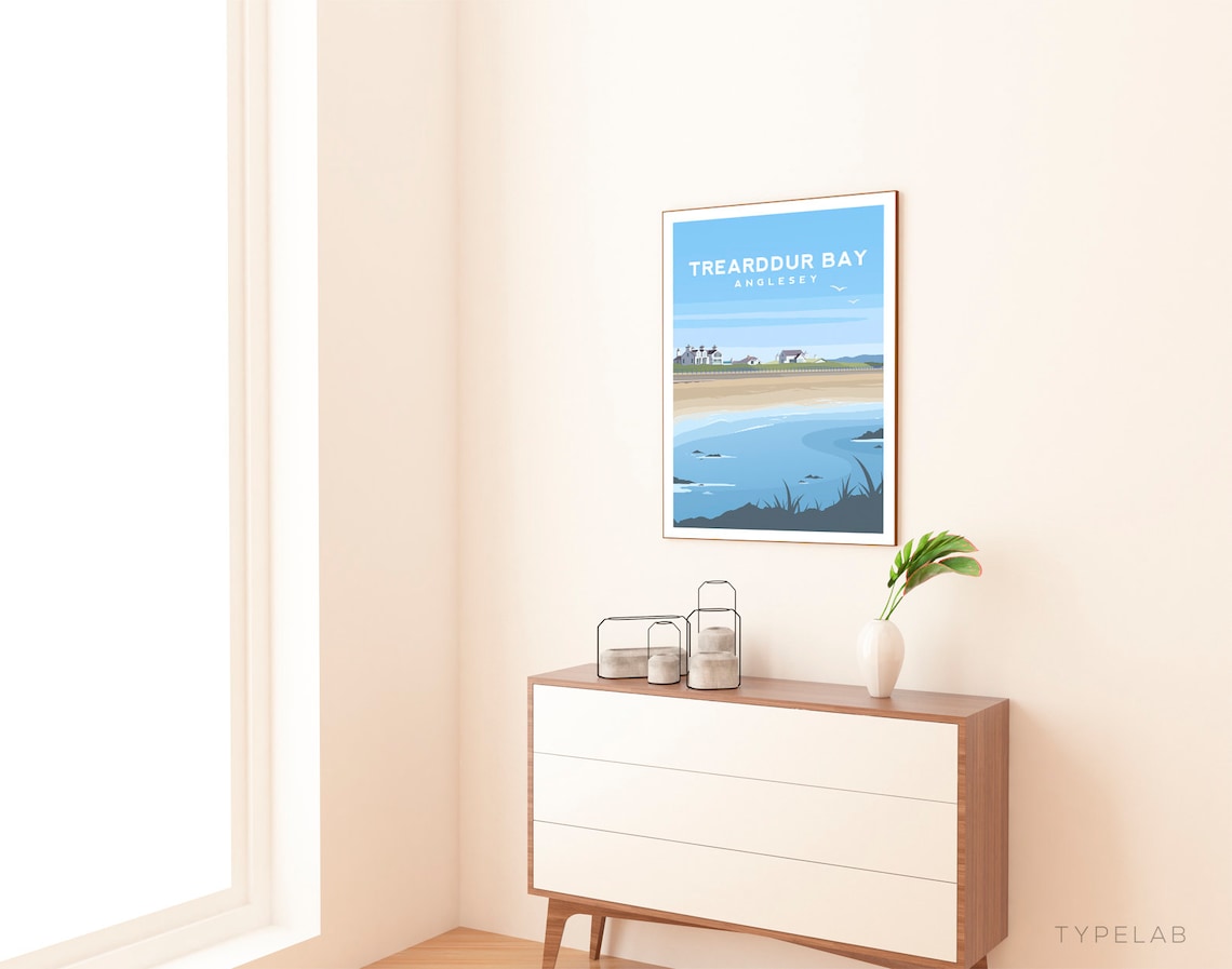Trearddur Bay Anglesey Travel Poster, North Wales - Image 2