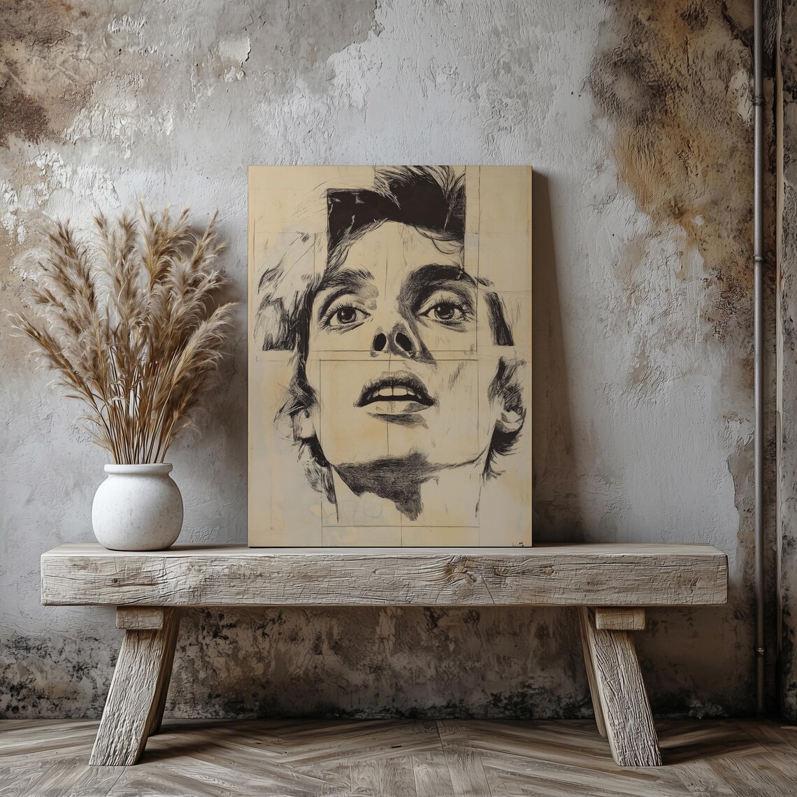 Shattered Perception Fragmented Portrait Sketch - Image 7