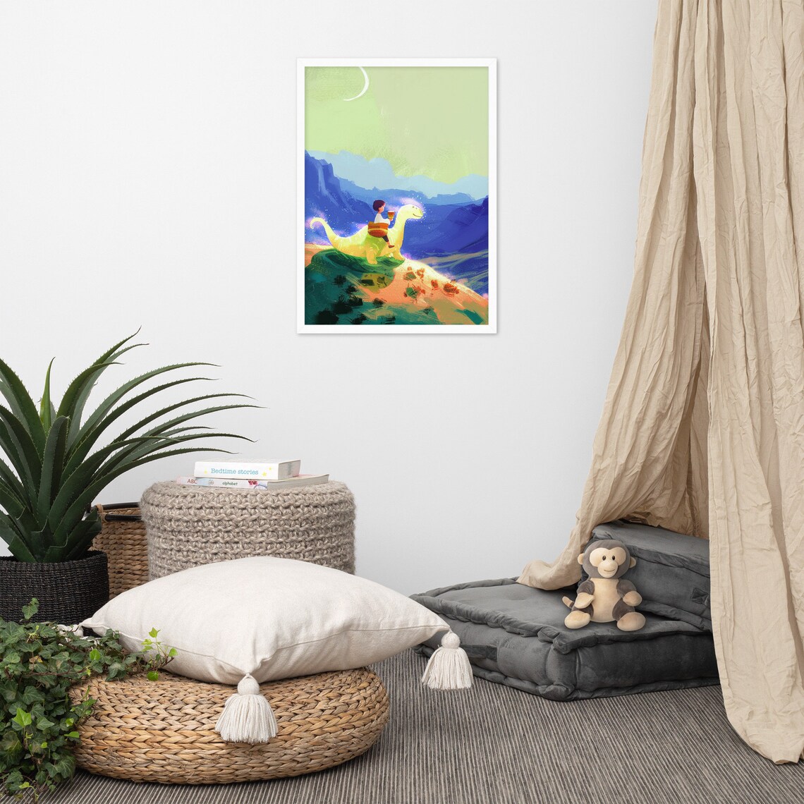 Children Contemplation Poster, Nursery Kids - Image 3