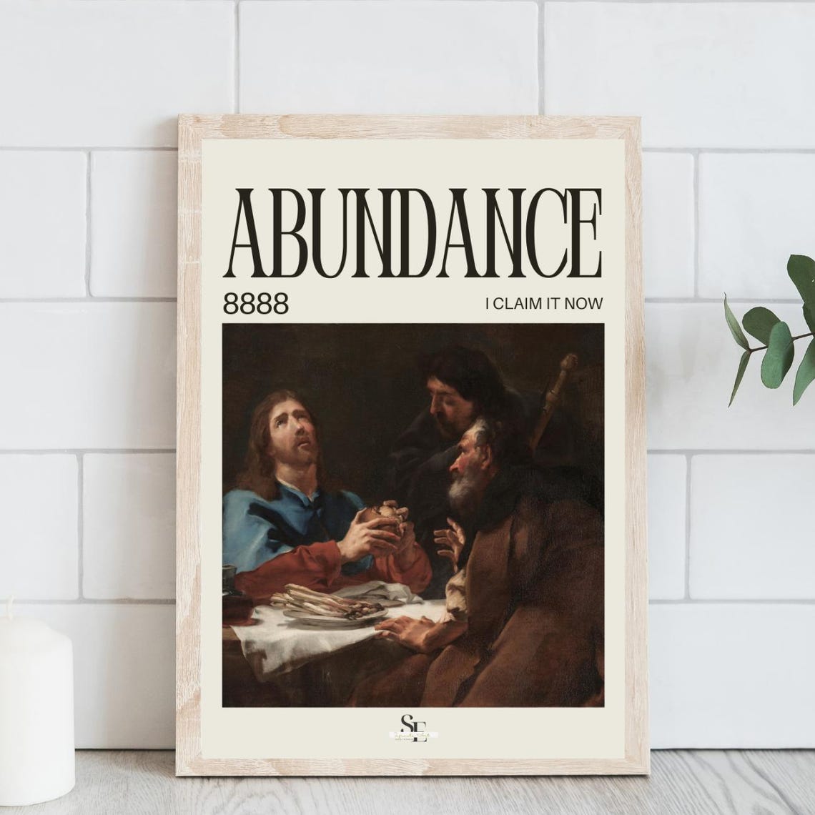 Abundance 8888 I Claim It Now Manifestation Classic Art Poster