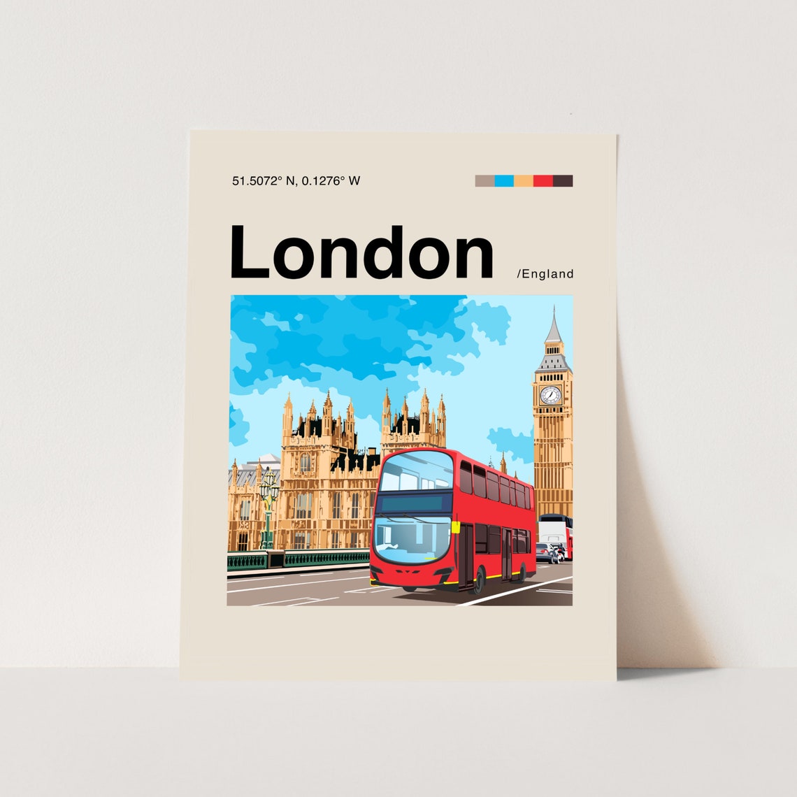 London Poster London Wall Art London England Art London England Wall Art London Big Ben Art Big Ben Print London Print Helvitica