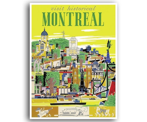 Montreal Canada Travel Poster, Art Print