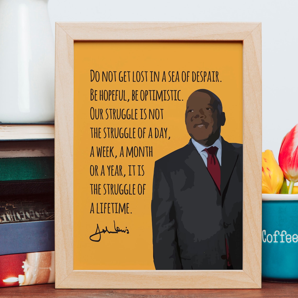 John Lewis Be Hopeful Quote Poster, Selma Black History - Image 2