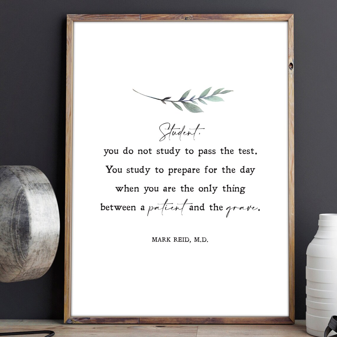 Medical Students Minimalist Quote Wall Art Print