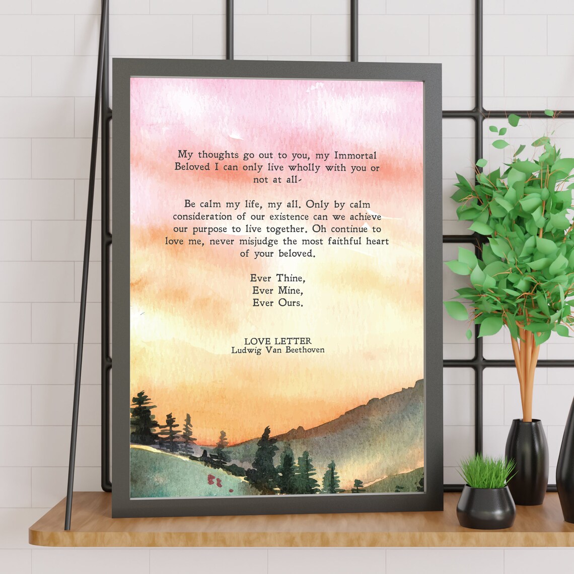 Ever Thine Ever Mine, Beethoven Love Art Print - Image 2
