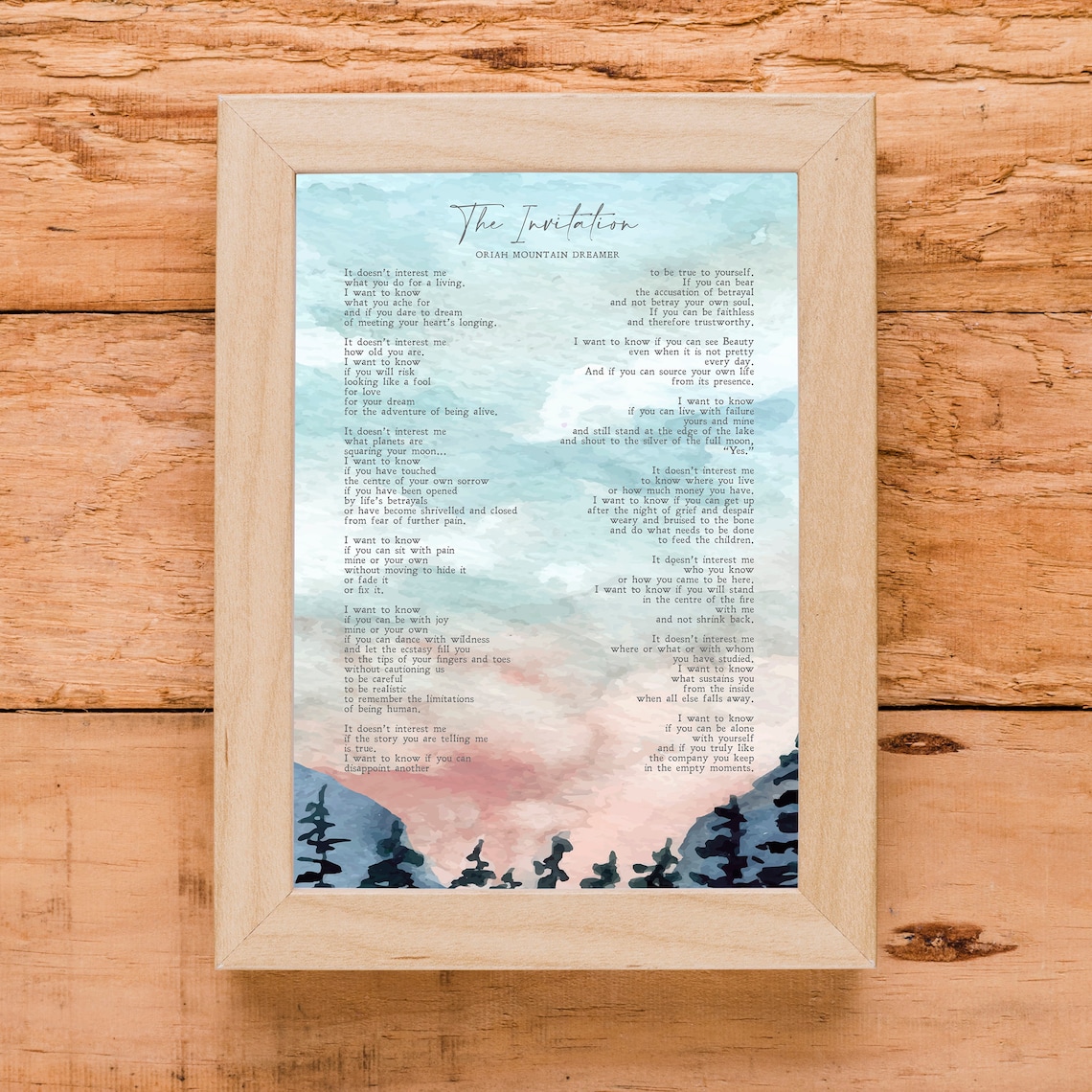 Invitation by Oriah Mountain Dreamer, Minimalist Art Print - Image 2