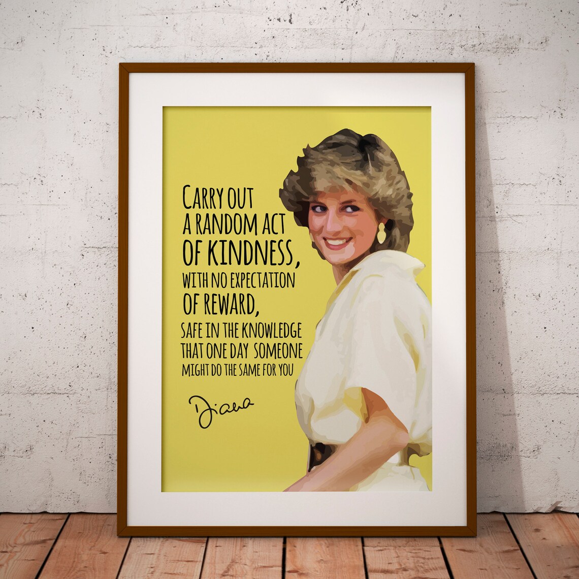 Princess Diana Quote on Kindness, Feminism Art Print - Image 2