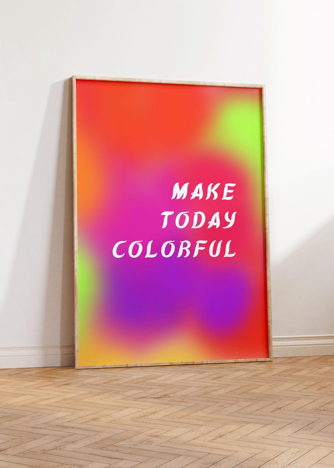 Make Today Colorful Quote Rainbow Gradient Kids Room Wall Poster - Image 4
