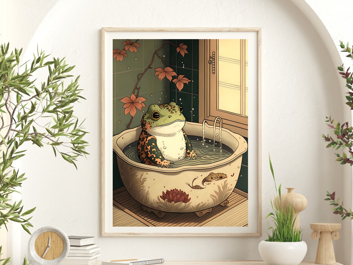 Matsumoto Hoji Frog Japanese Vintage Poster Print