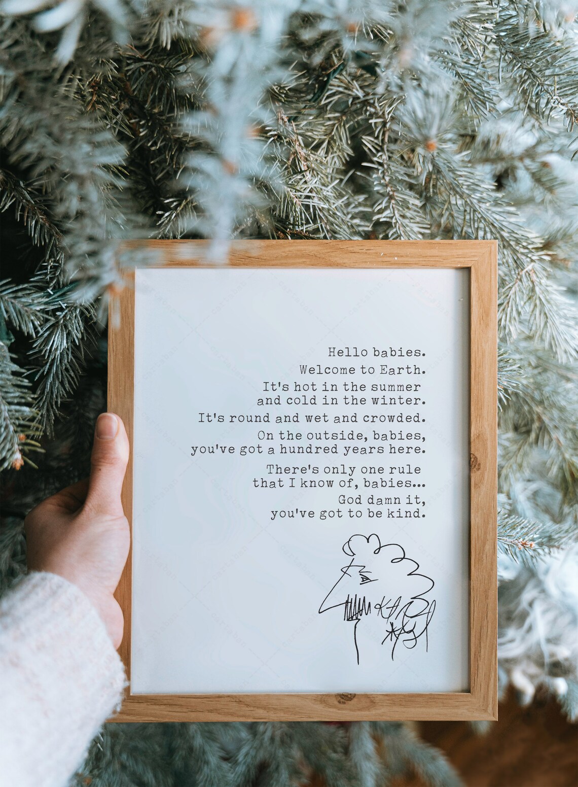 Kurt Vonnegut Quote Art Print, Book Lovers Gift - Image 4