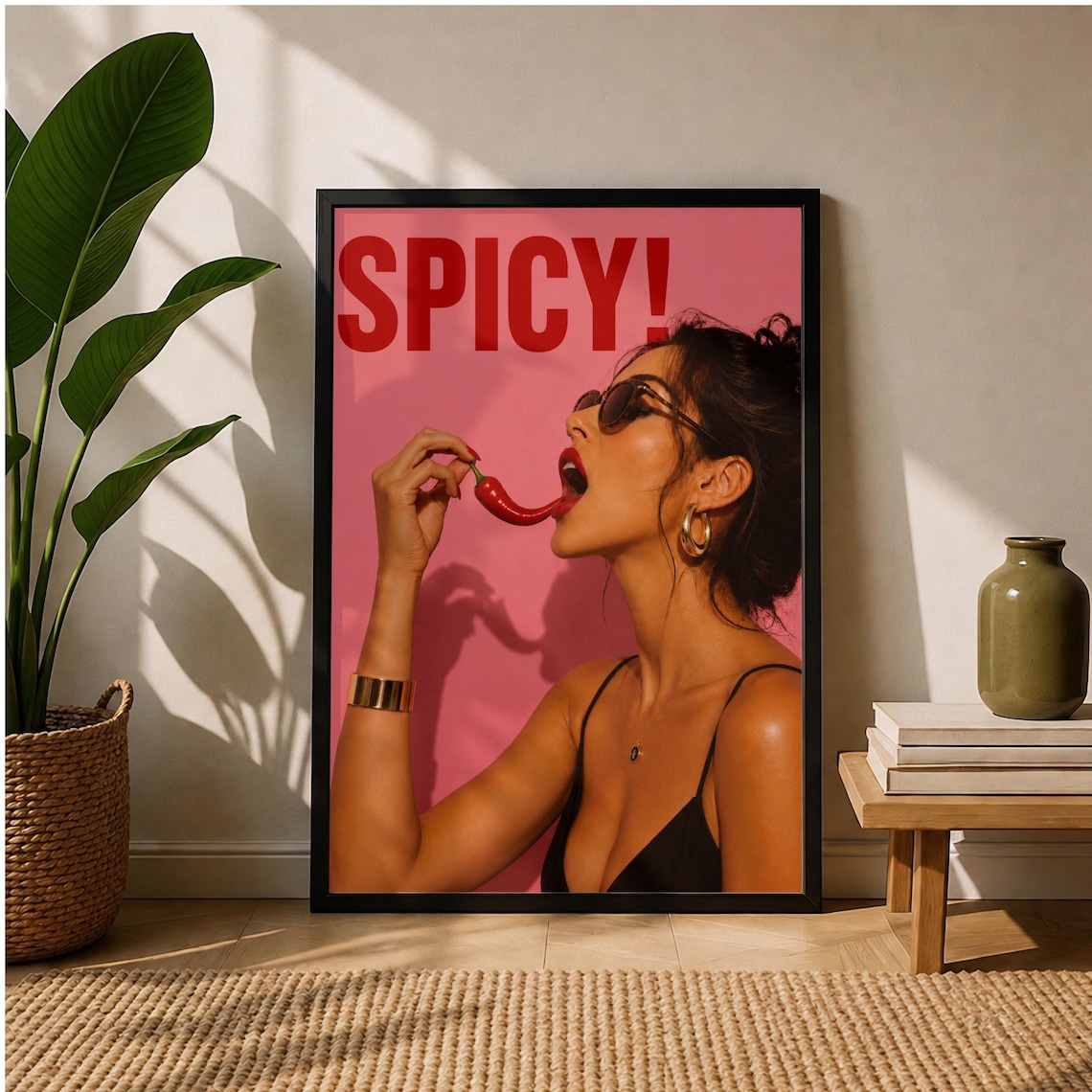 Spicy Pop Art Chili Pepper Poster Print