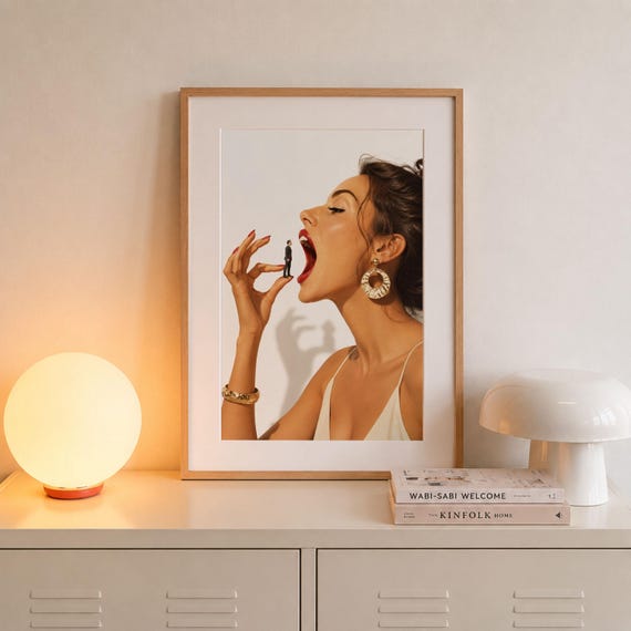 Surreal Feminist Print Woman Empowerment Art Bold Contemporary Poster Wall Decor