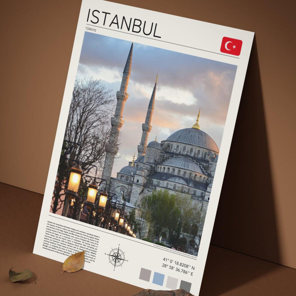 Istanbul Blue Mosque at Dusk Minarets Golden Lights Travel Poster - Image 5