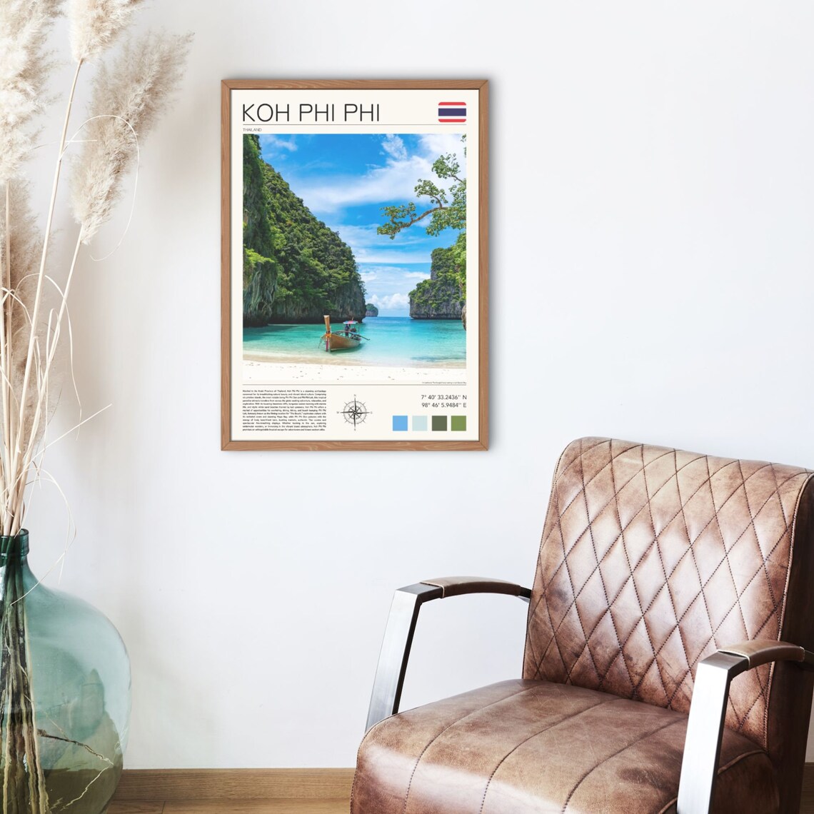 Koh Phi Phi Print Koh Phi Phi Wall Art Koh Phi Phi Poster Thailand Island Art Beach Print Thailand Beach Print Phi Phi Islands - Image 3
