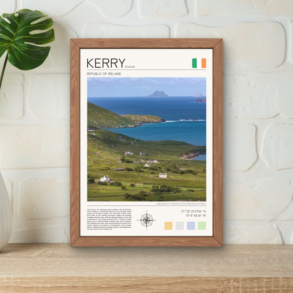 Kerry Ireland Emerald Coast Skellig Islands Ring of Kerry Poster
