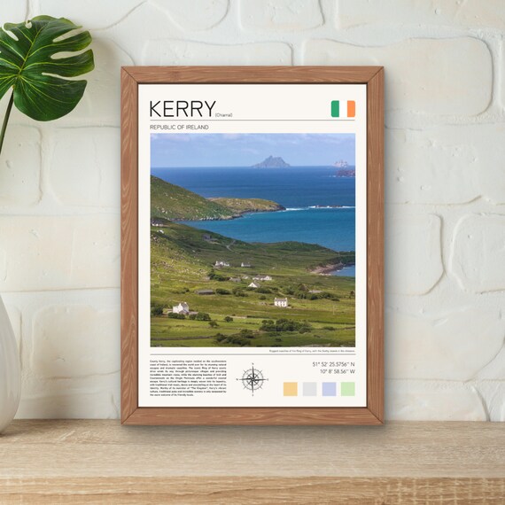 Kerry Ireland Emerald Coast Skellig Islands Ring of Kerry Poster