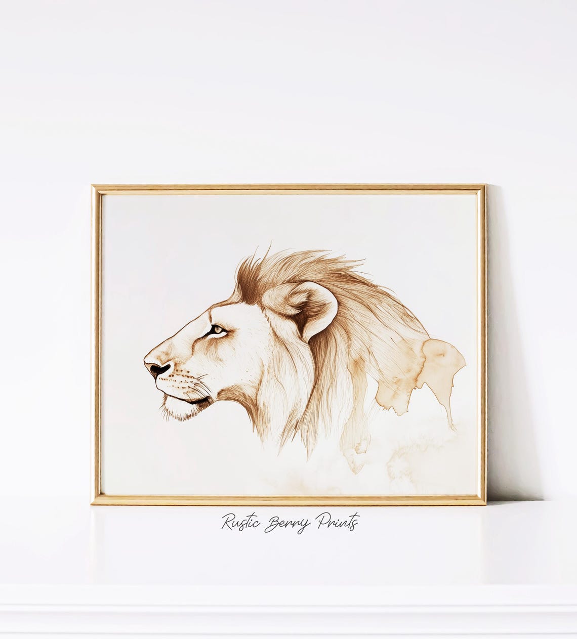 Lion Art Print, Vintage Wall Decor - Image 2