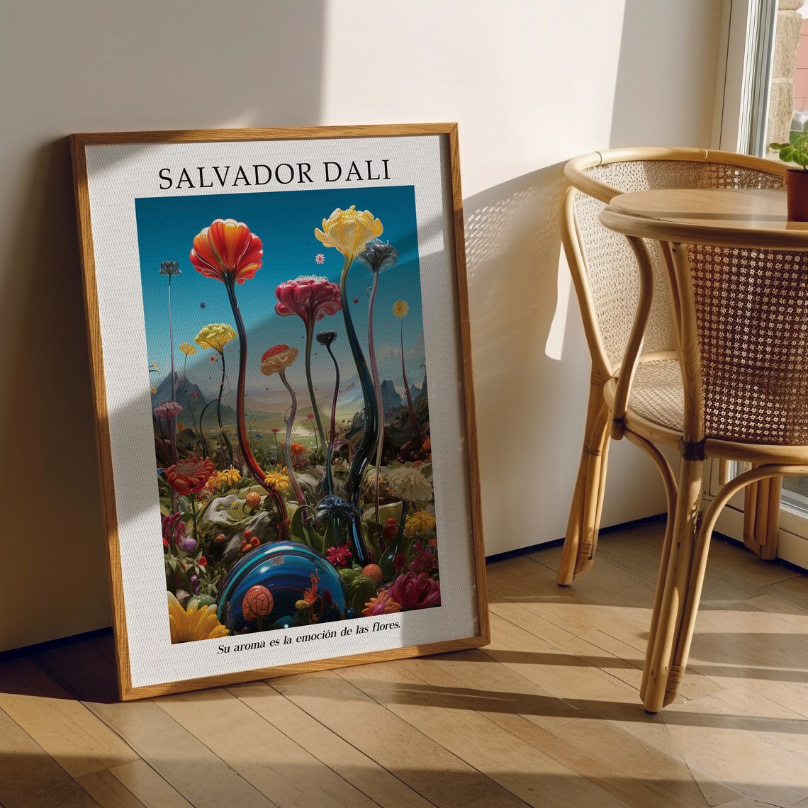 Salvador Dali Flower Market Surreal Art Print - Image 2