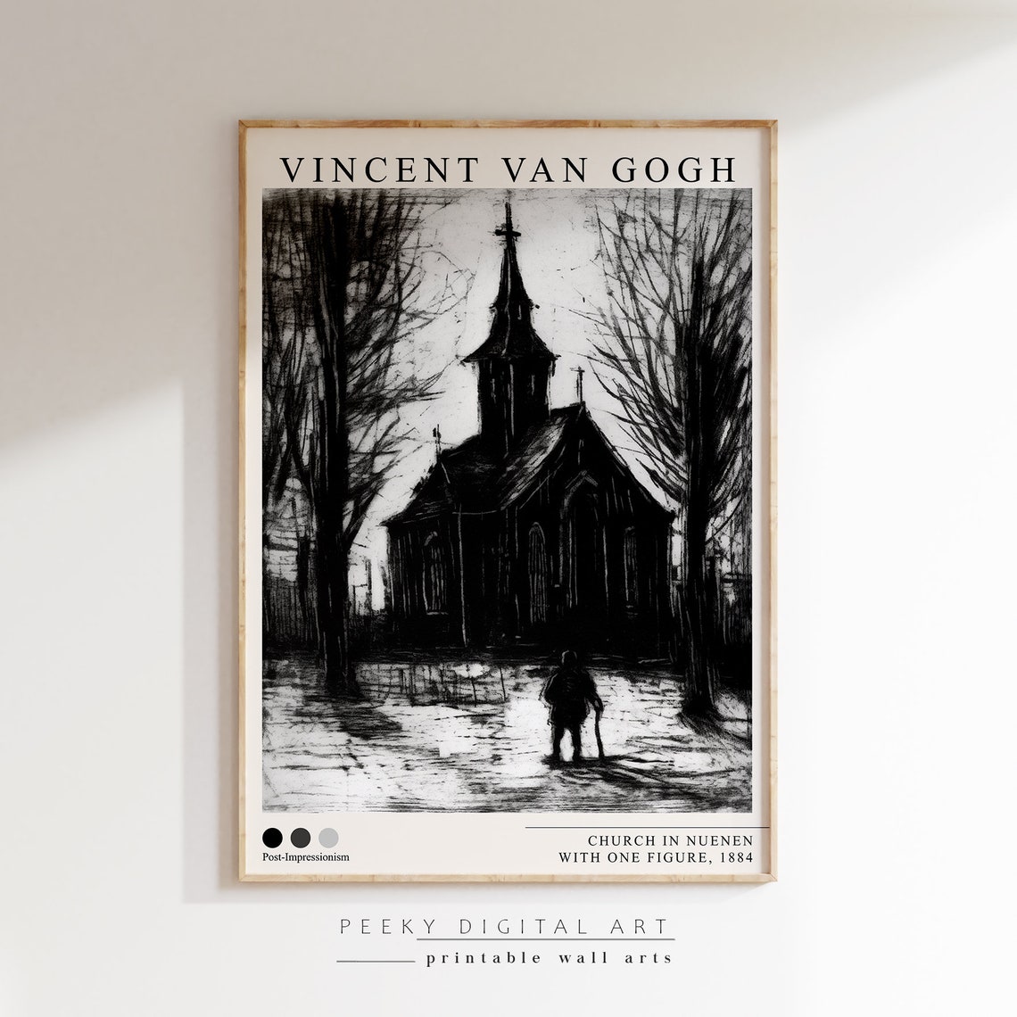 Vincent Van Gogh Church In Nuenen One Figure 1884 Art Poster - Image 2