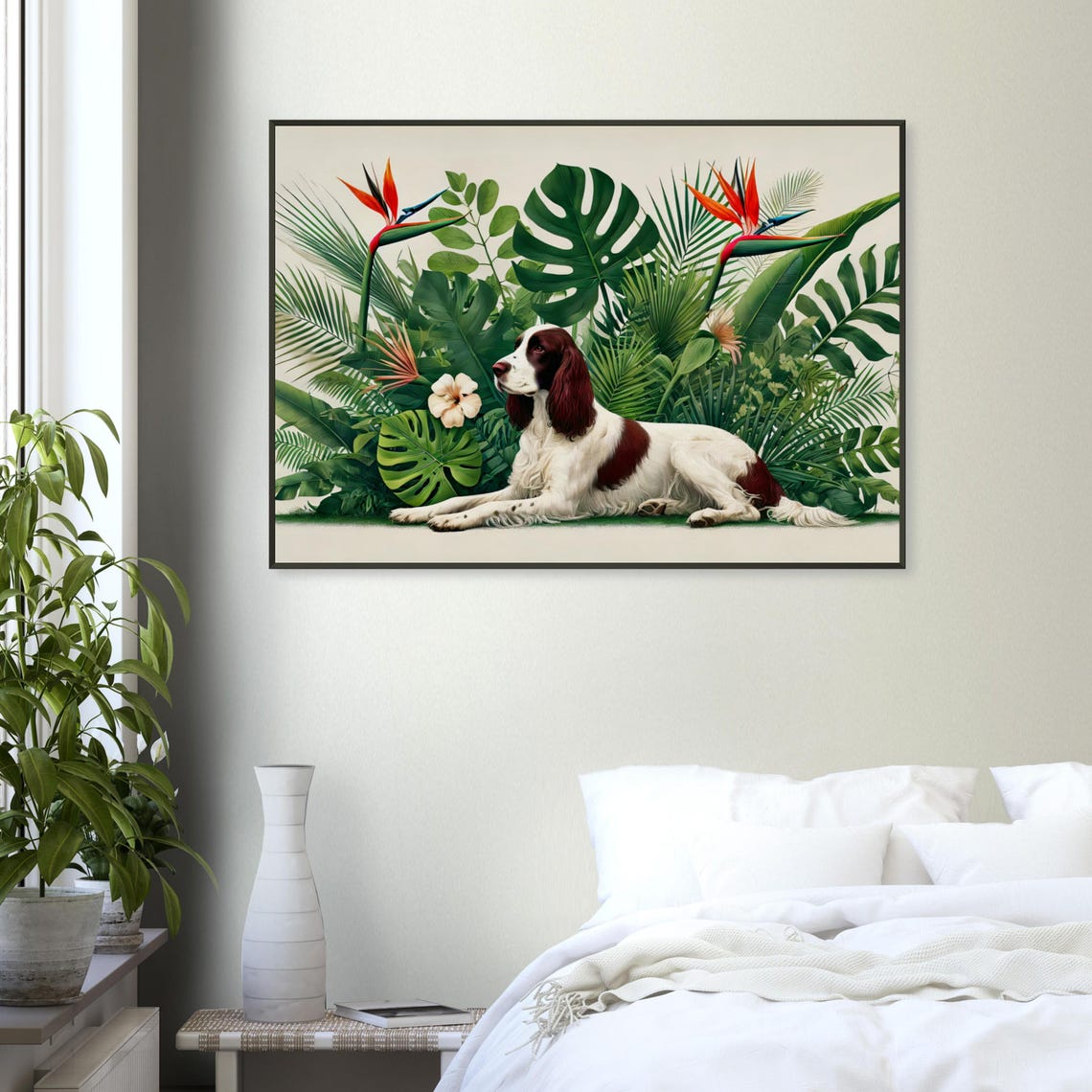 English Springer Spaniel Tropical Botanical Garden Dog Poster - Image 4