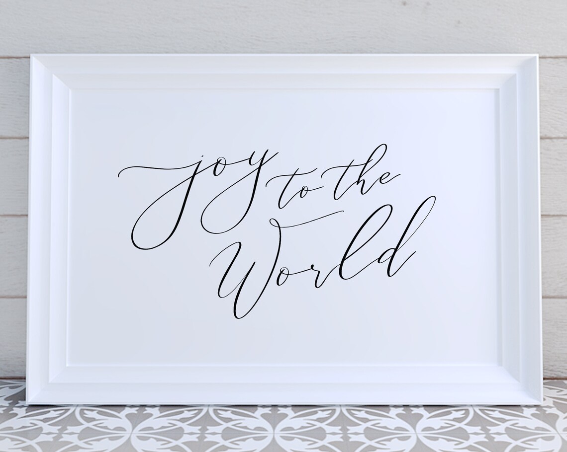 Joy To The World Christmas Poster, Modern Decor - Image 4