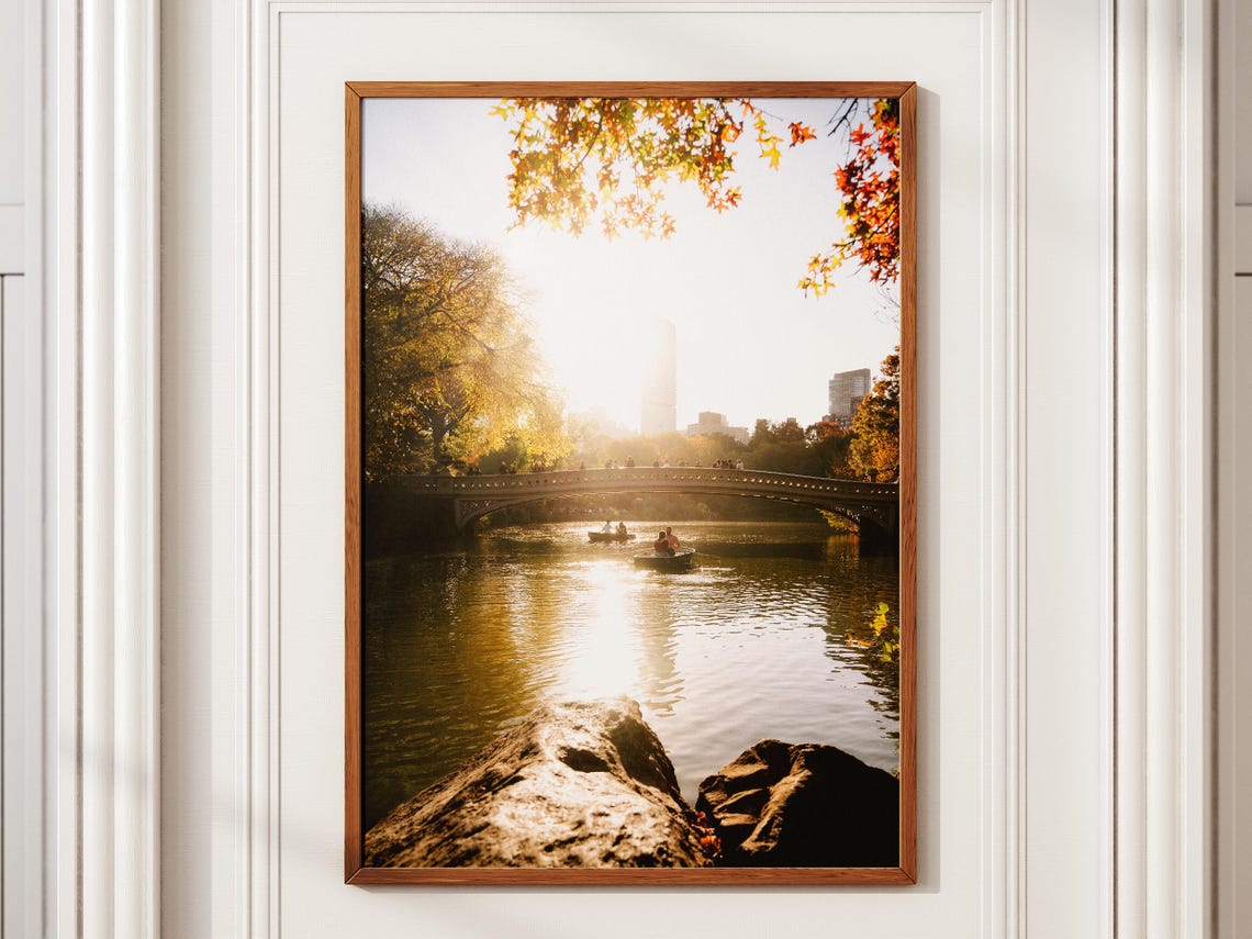 October Day In Central Park Autumn Rowboats Nyc Fine Art Print