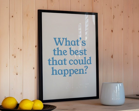 Inspirational Quote Positive Daily Affirmations Print Trendy Wall Art Typography Poster Retro Wall Decor Wall Art Gift