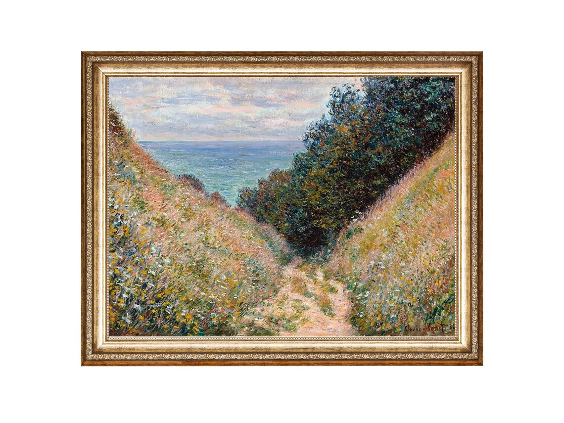 Claude Monet Road At La Cavee Pourville Impressionist Art Poster