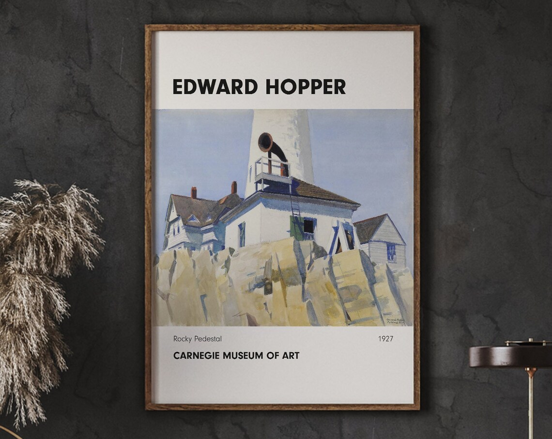 Edward Hopper Rocky Pedestal 1927 Lighthouse Exhibition Poster