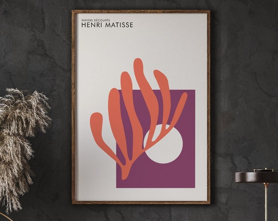 Henri Matisse Papiers Decoupes Poster Exhibition Minimalist Art Neutral Wall Boho Mid Century Instant