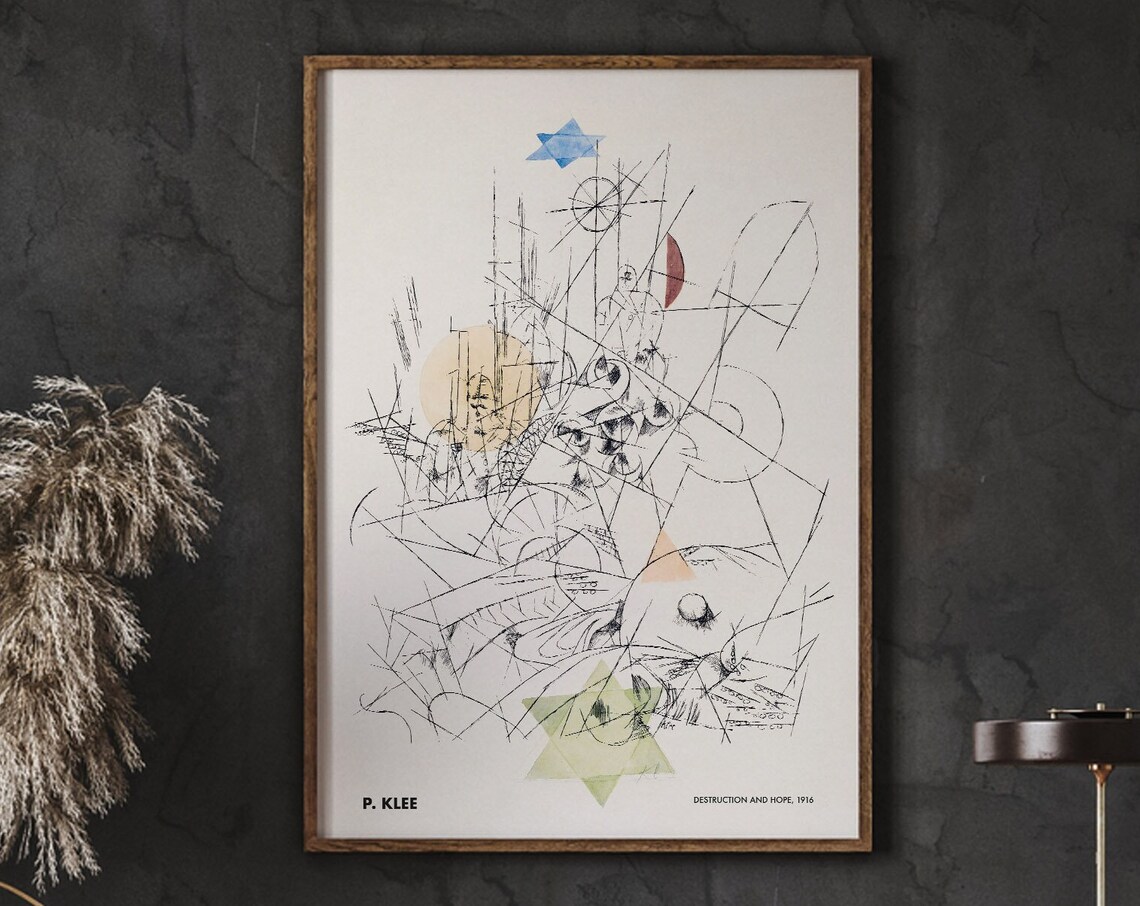 Paul Klee, Destruction And Hope 1916 Art Print