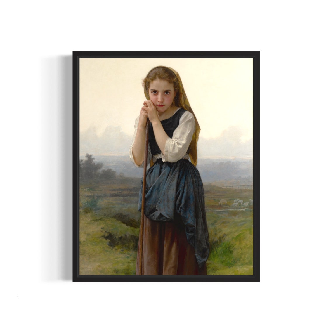 Petite Bergere Little Shepherdess Bouguereau Pastoral Art Poster