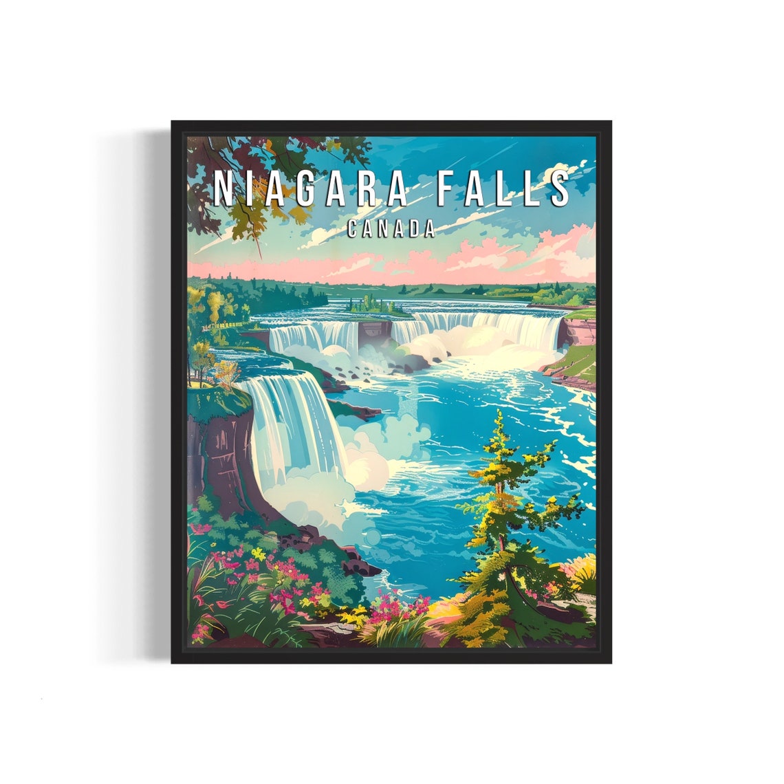 Niagara Falls Canada Horseshoe Falls Panorama in Summer Poster