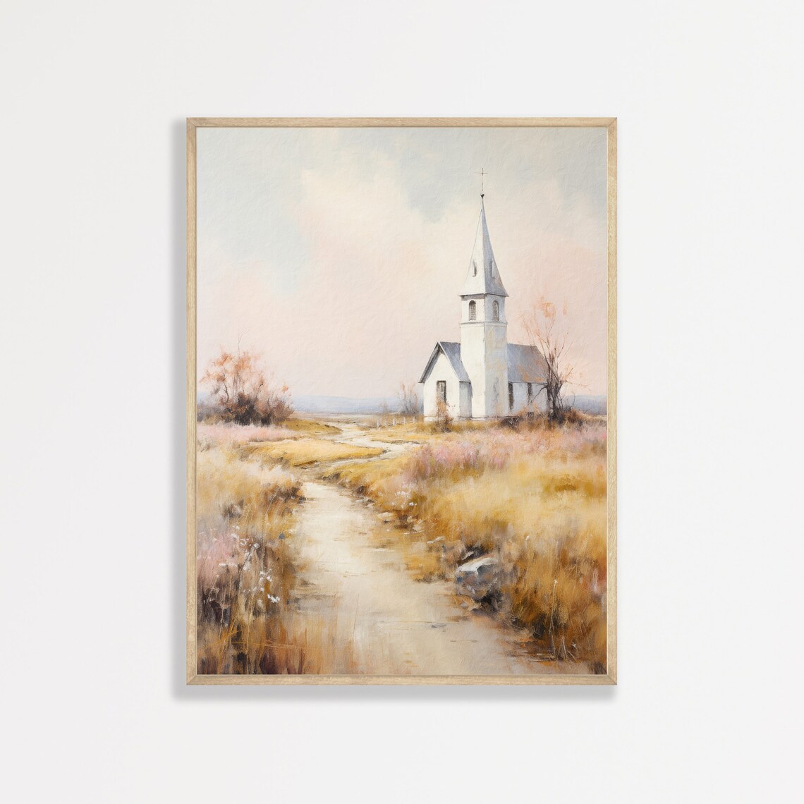 Vintage Country Landscape Nursery Art Print