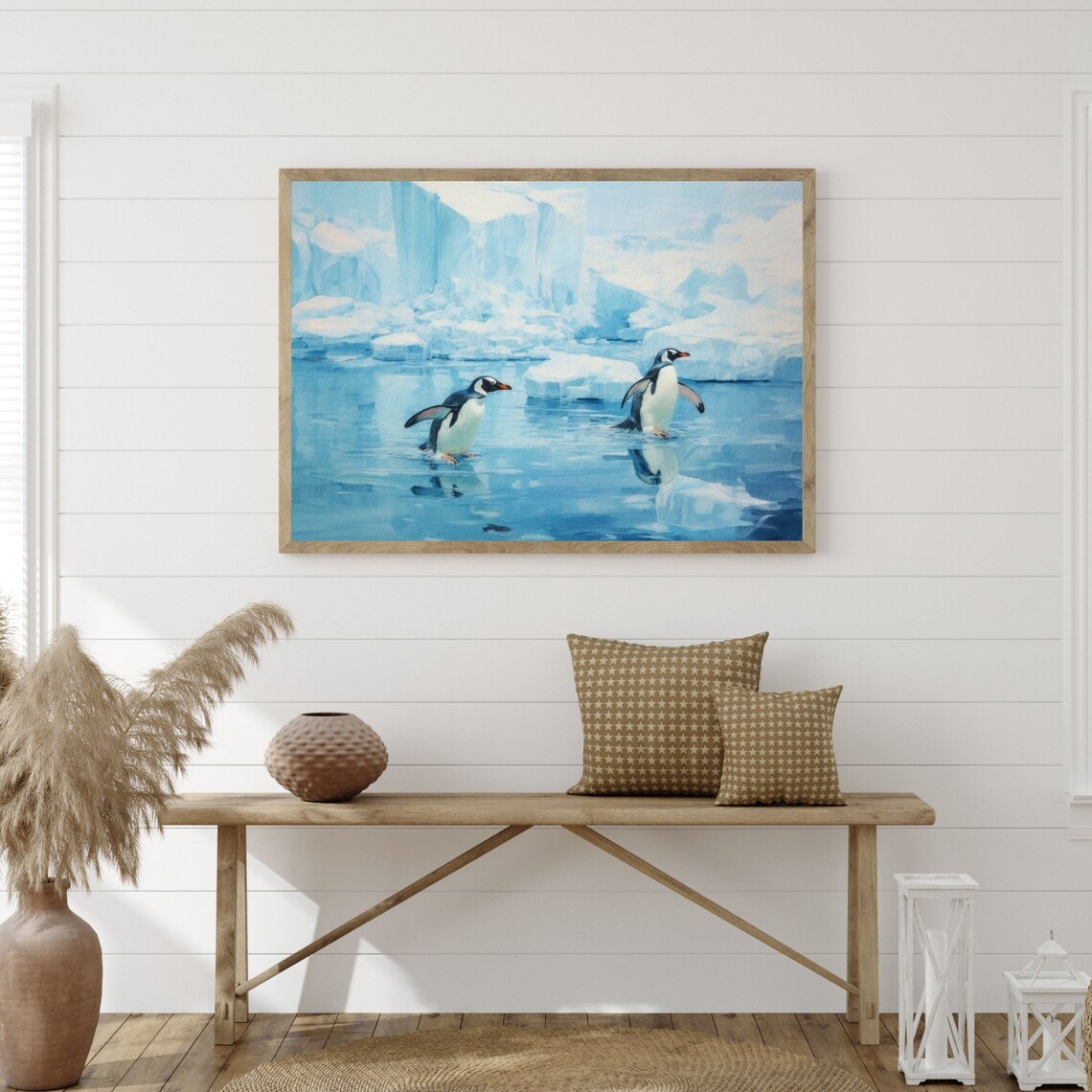 Retro Penguin Print, Nursery Bedroom Wall Art - Image 3