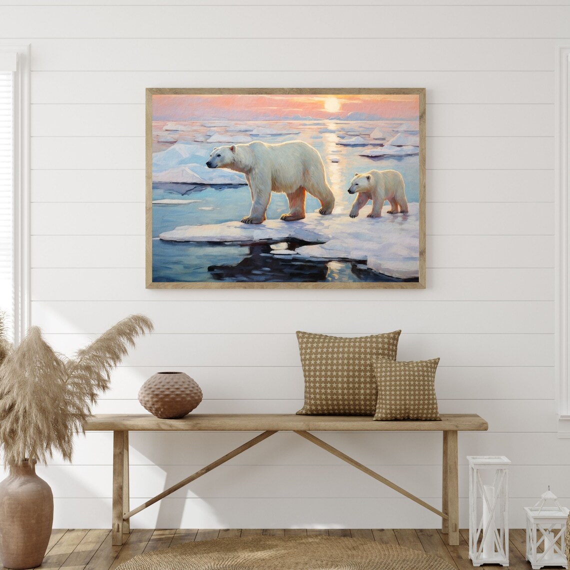Polar Bear Retro Nursery Art Print, Kids Room Decor - Image 3